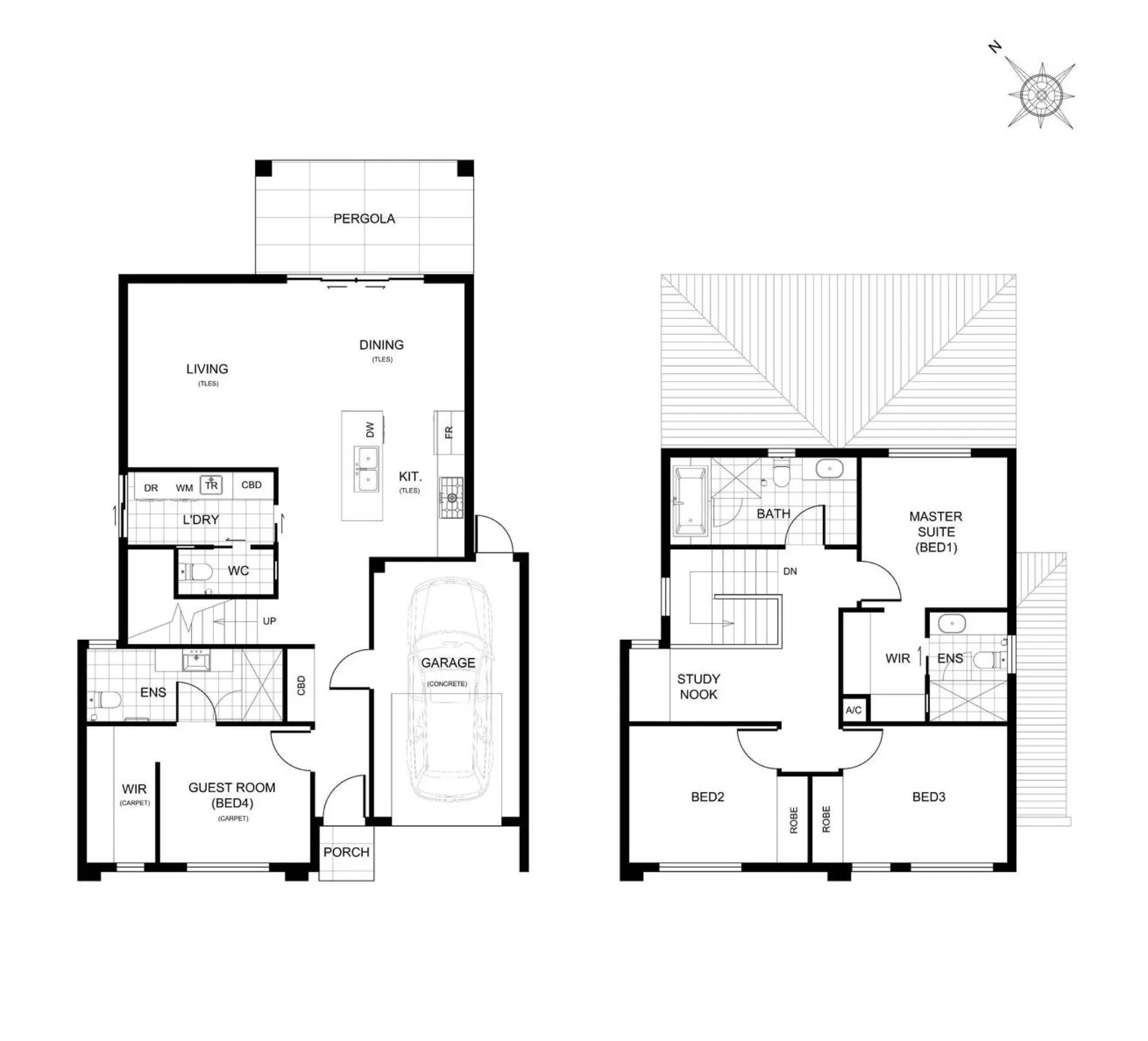Floorplan for The Driveway Holden Hill residence.