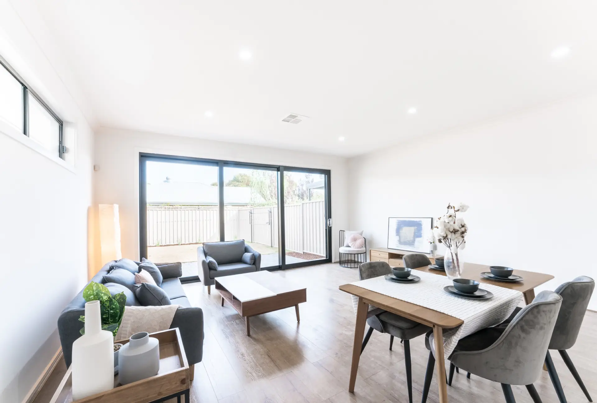 Waterhouse Road South Plympton open-plan living and dining room.